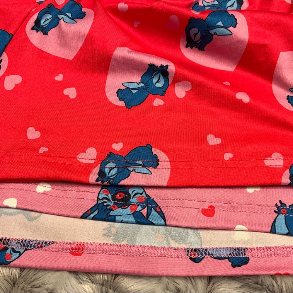 Disney Stitch Boyfriend Boxers 2-Piece Set Women Large - Picture 8 of 13